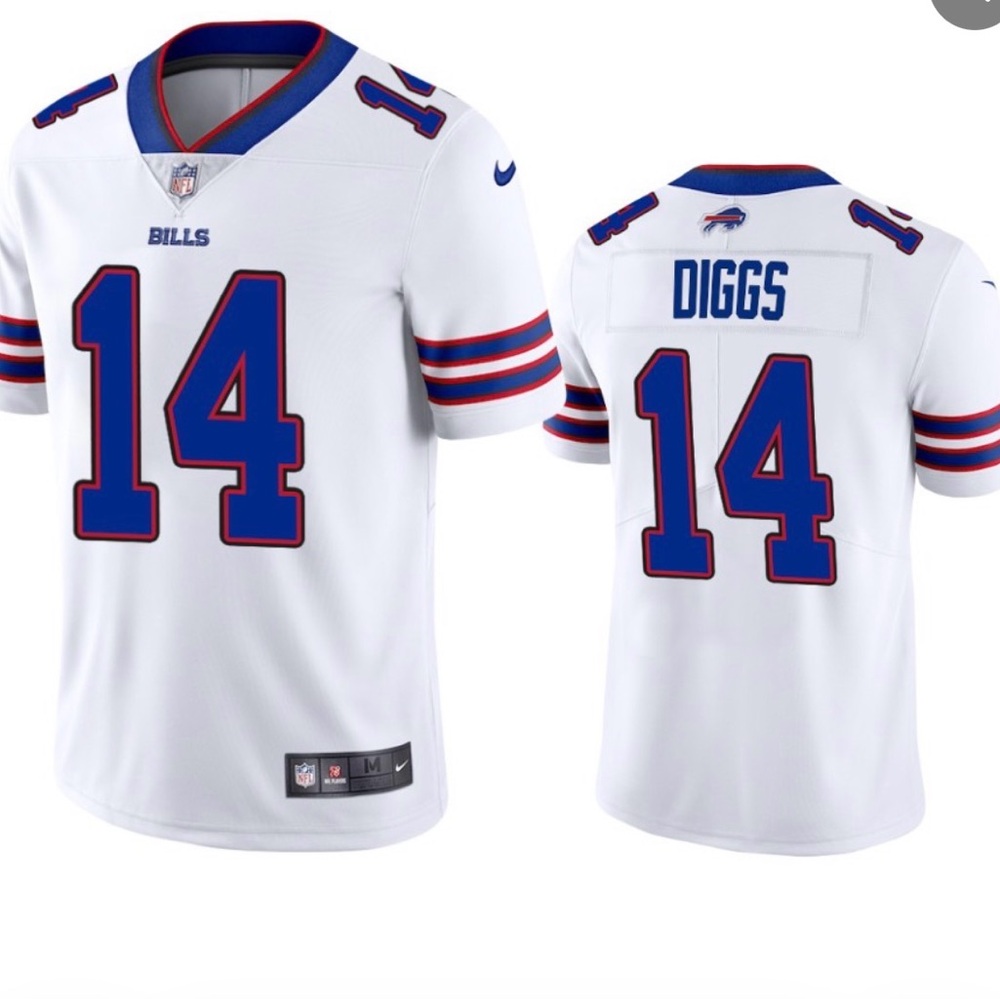 Nike Buffalo Bills Stefon Diggs #14 White Vapor On Field Game Jersey LIMITED
